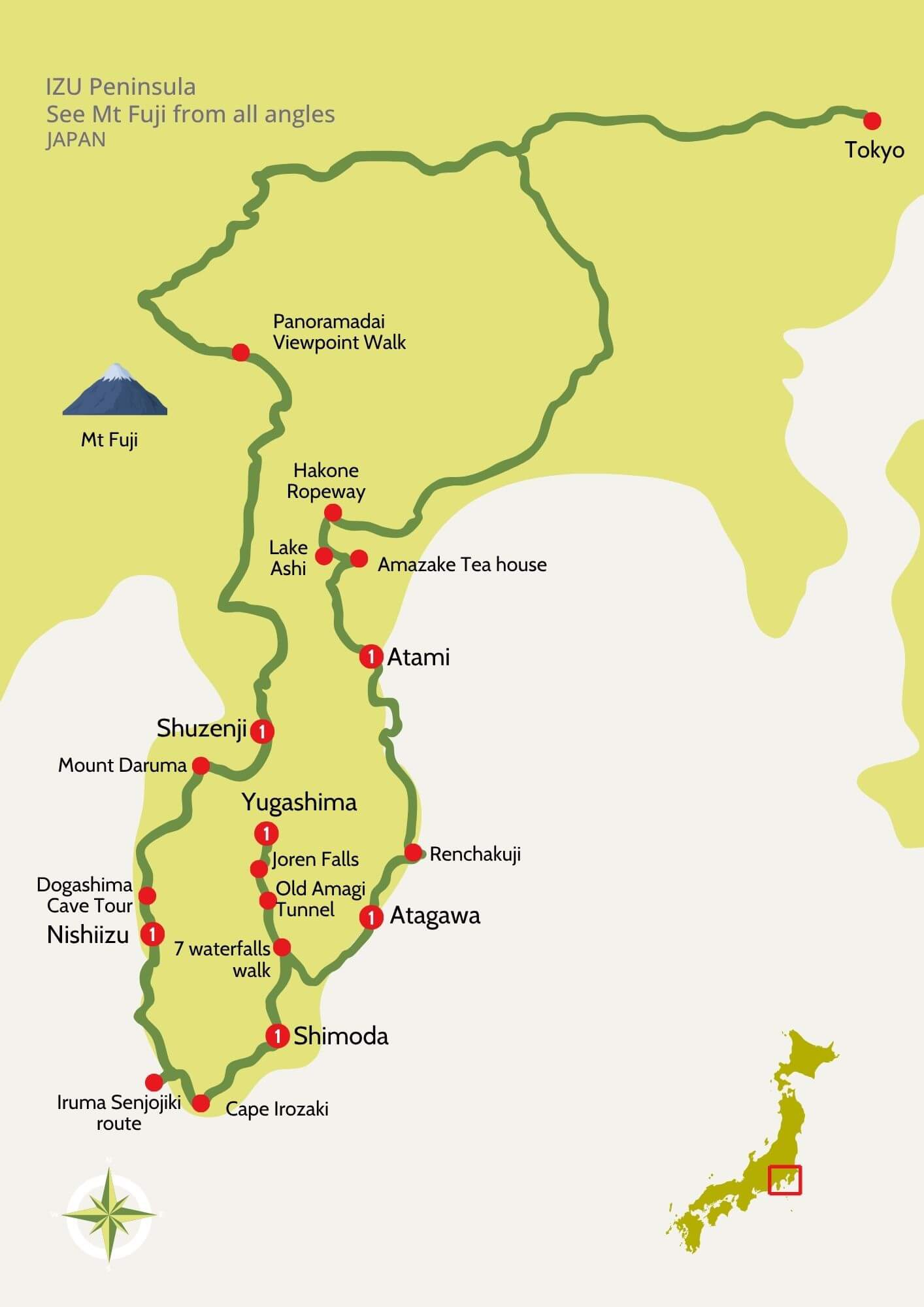Tour route map