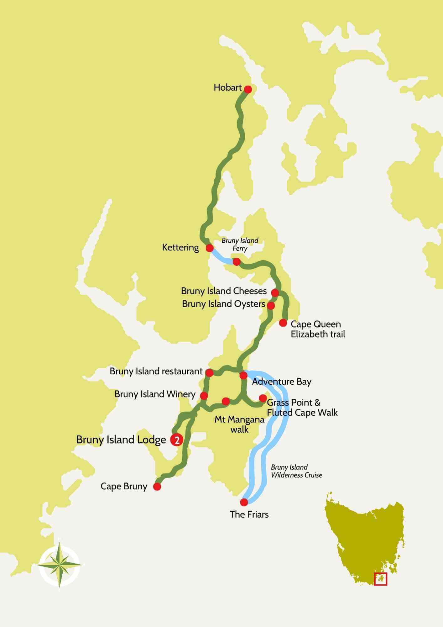 Tour route map
