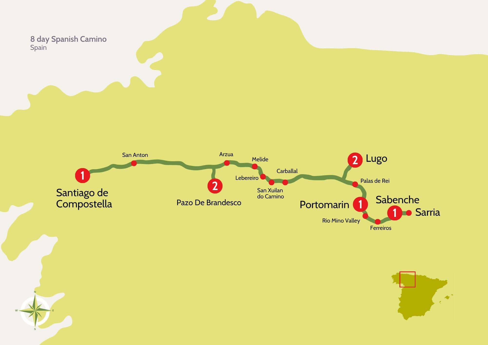 Tour route map