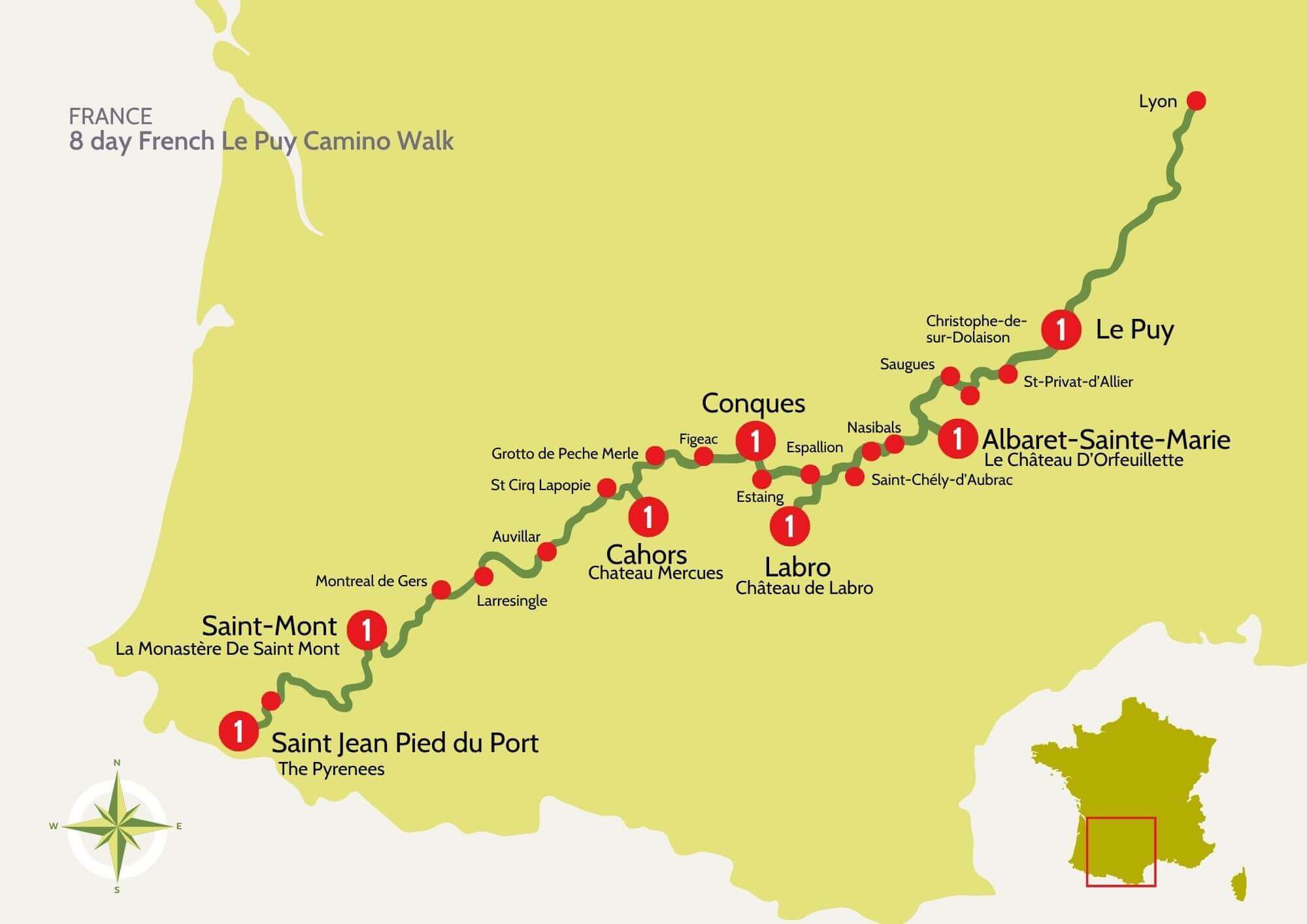 Tour route map
