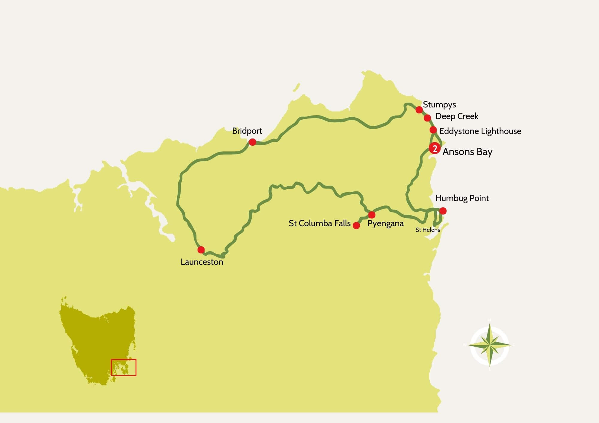 Tour route map