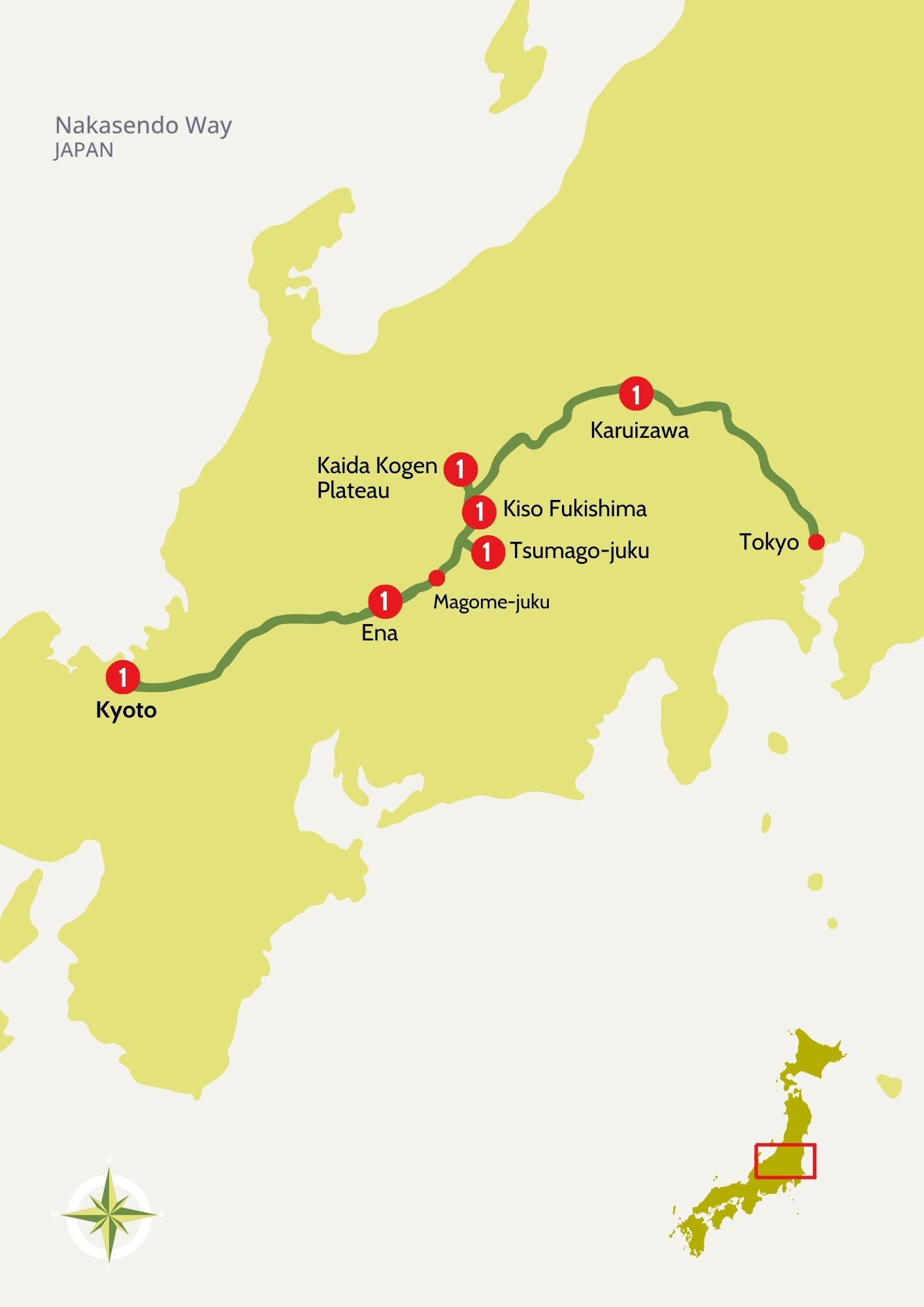 Tour route map