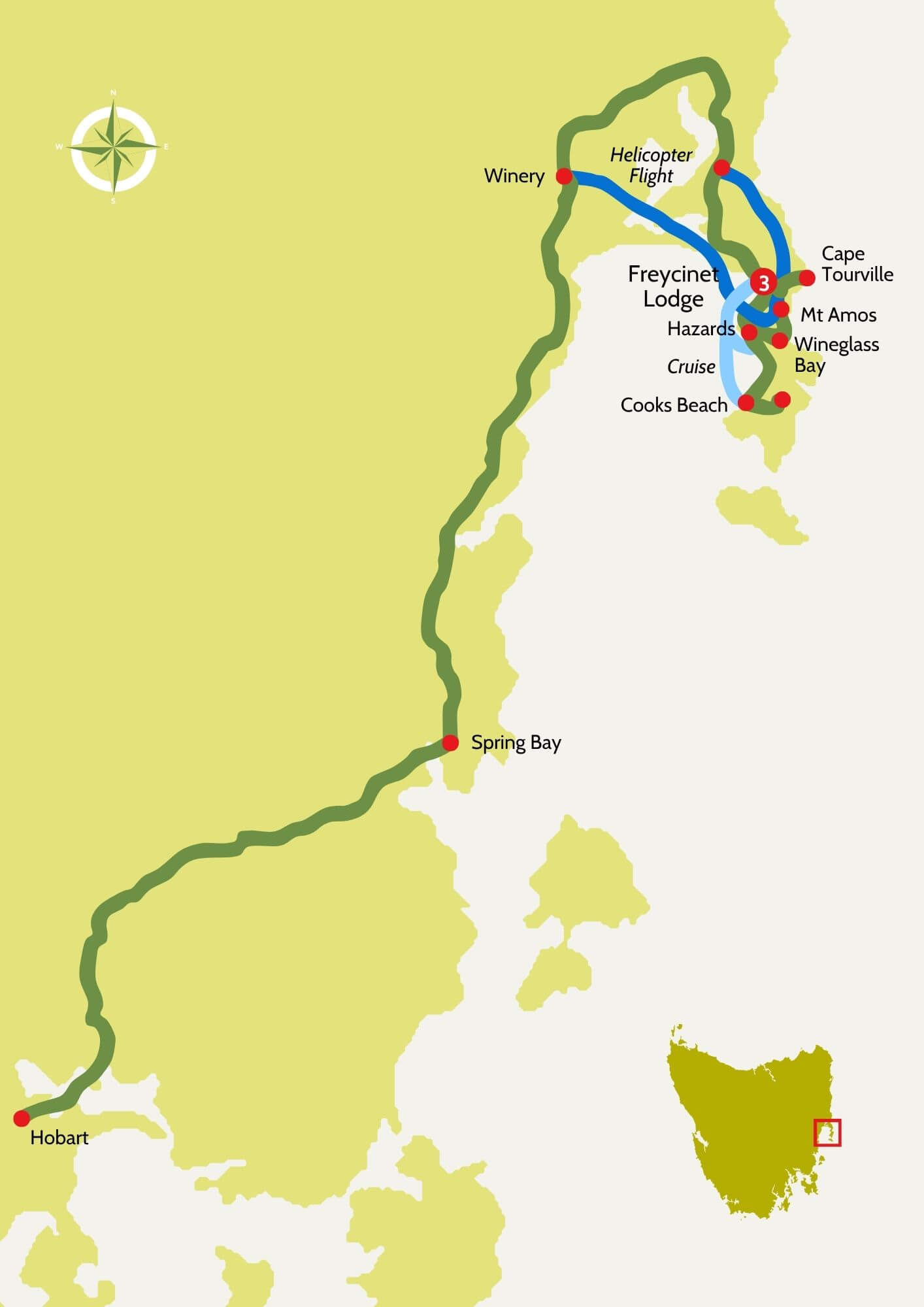 Tour route map