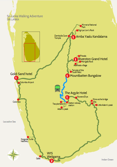 Tour route map