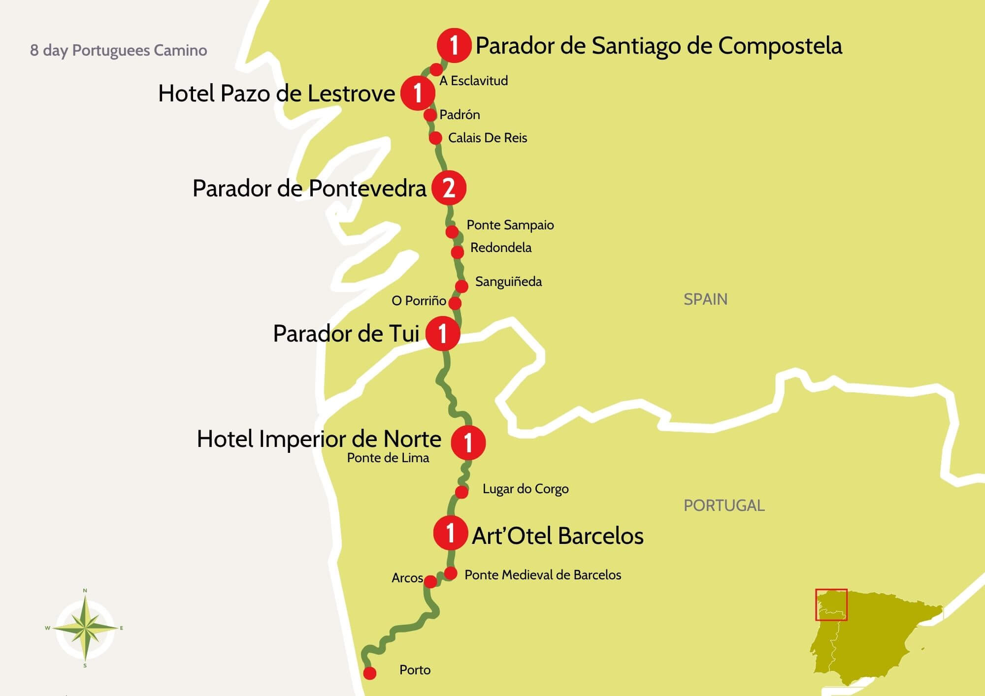 Tour route map