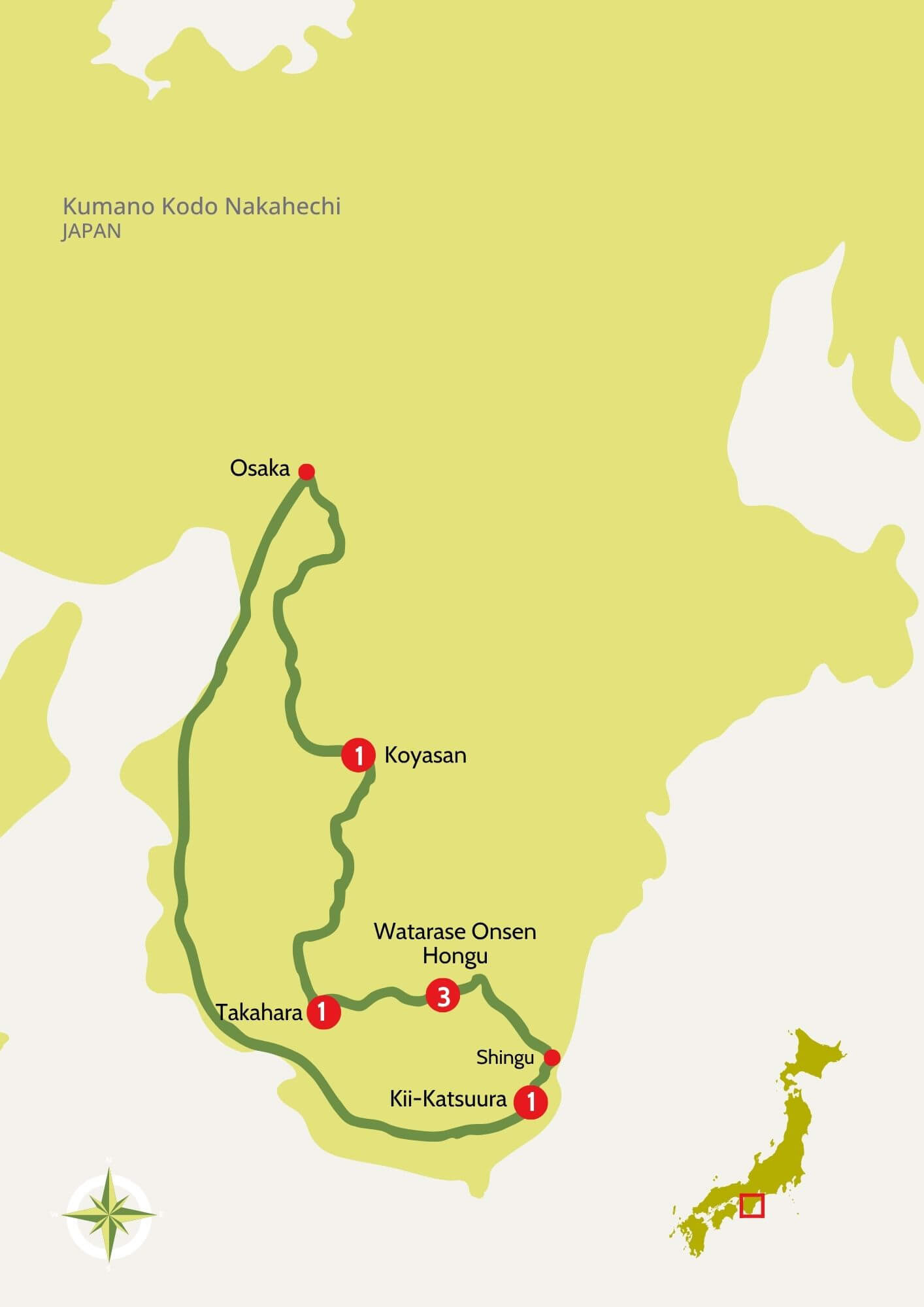 Tour route map