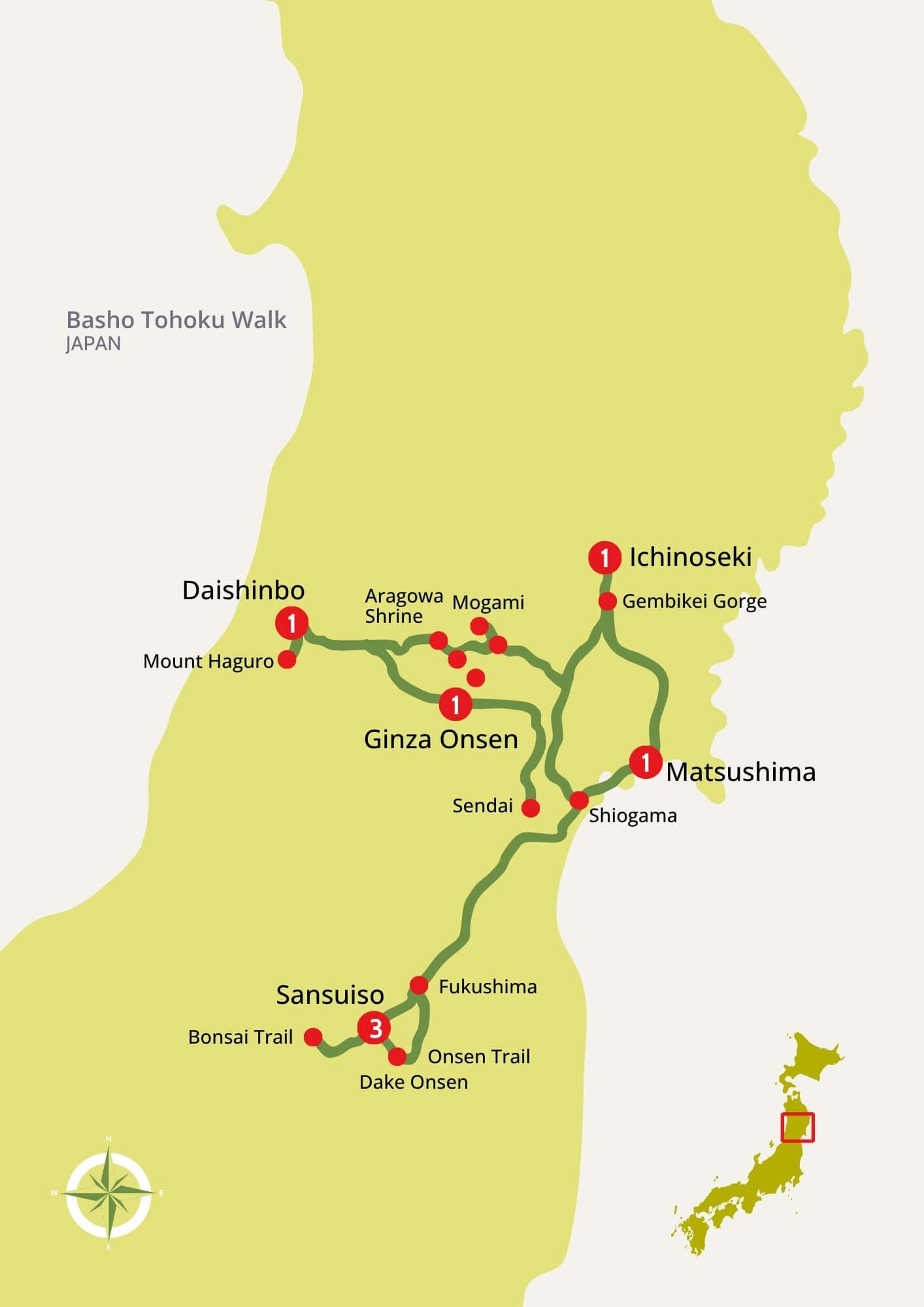 Tour route map