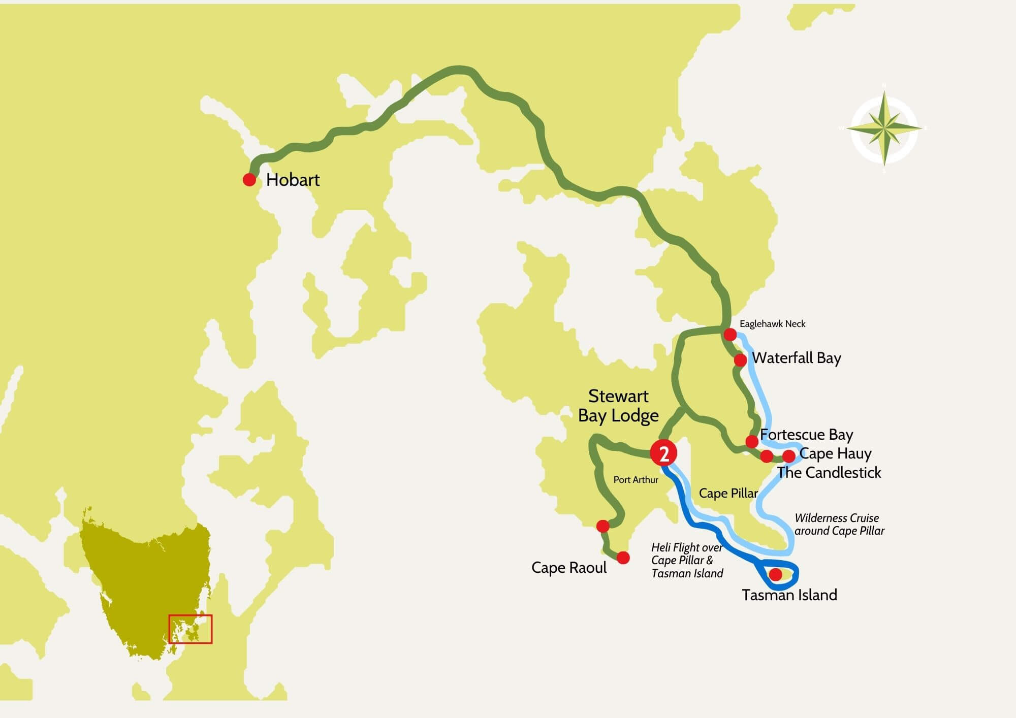 Tour route map