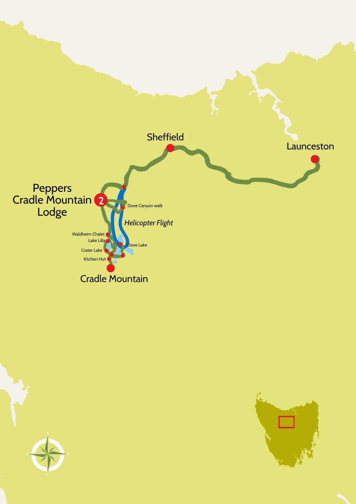 Tour route map