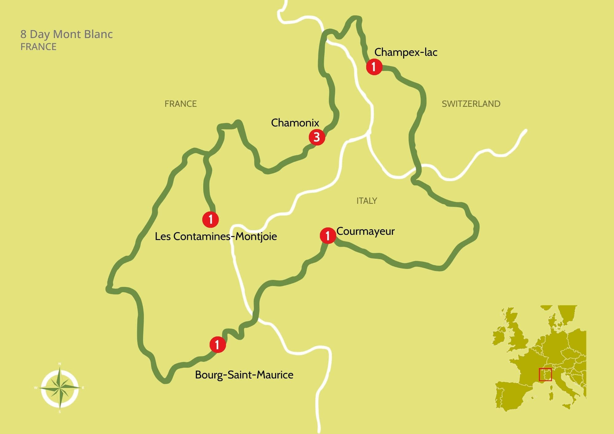 Tour route map
