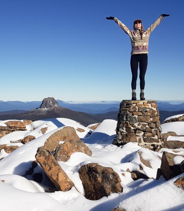 Pack-Free Walking in Snowy Tasmanian Wilderness