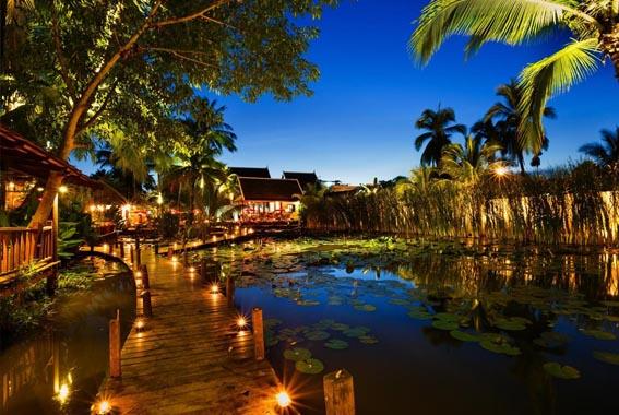 Maison Dalabua Luang Prabang – Lotus Lagoon Boutique Resort at Night