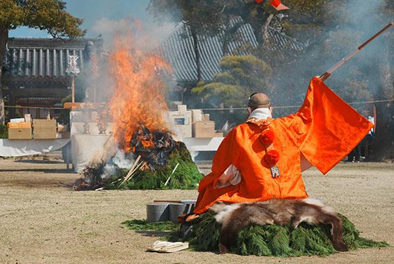 Fire Ceremony with Monk, Kunisaki Spiritual Trail Japan