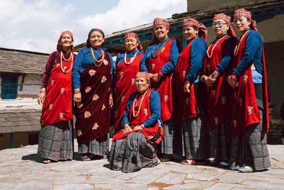 Mother’s Community cultural performance Ghandruk Annapurna foothills