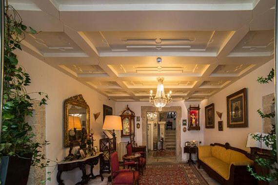 Historic Interior of Pazo de Orbán and Sangro Hotel in Lugo Spain
