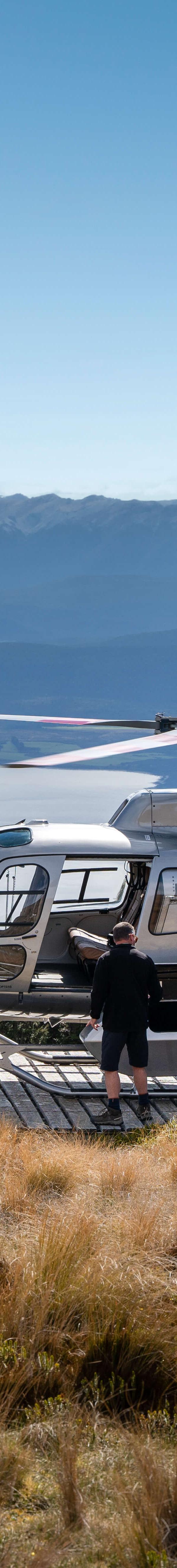 Helicopter to the Kepler Track Fiordland New Zealand