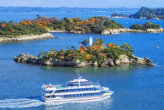 Shiogama to Matsushima Bay Scenic Boat Tour on the Basho Tohoku Walking Tour Japan