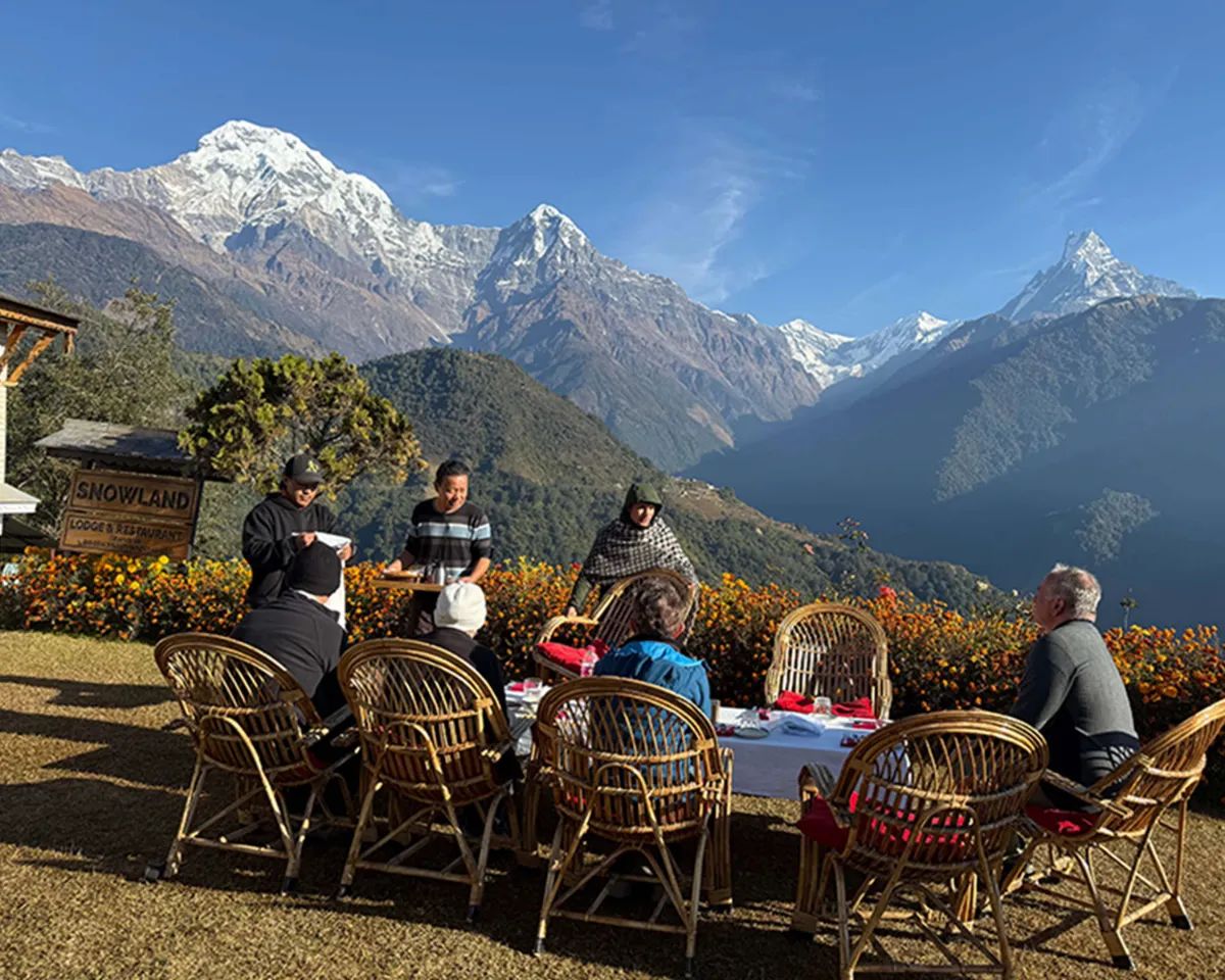 Nepal's Annapurna Gurung Heritage Walk & Base Camp Helicopter  walking tour in scenic destination - Moderate to Challenging difficulty 7 day adventure with expert local guides
